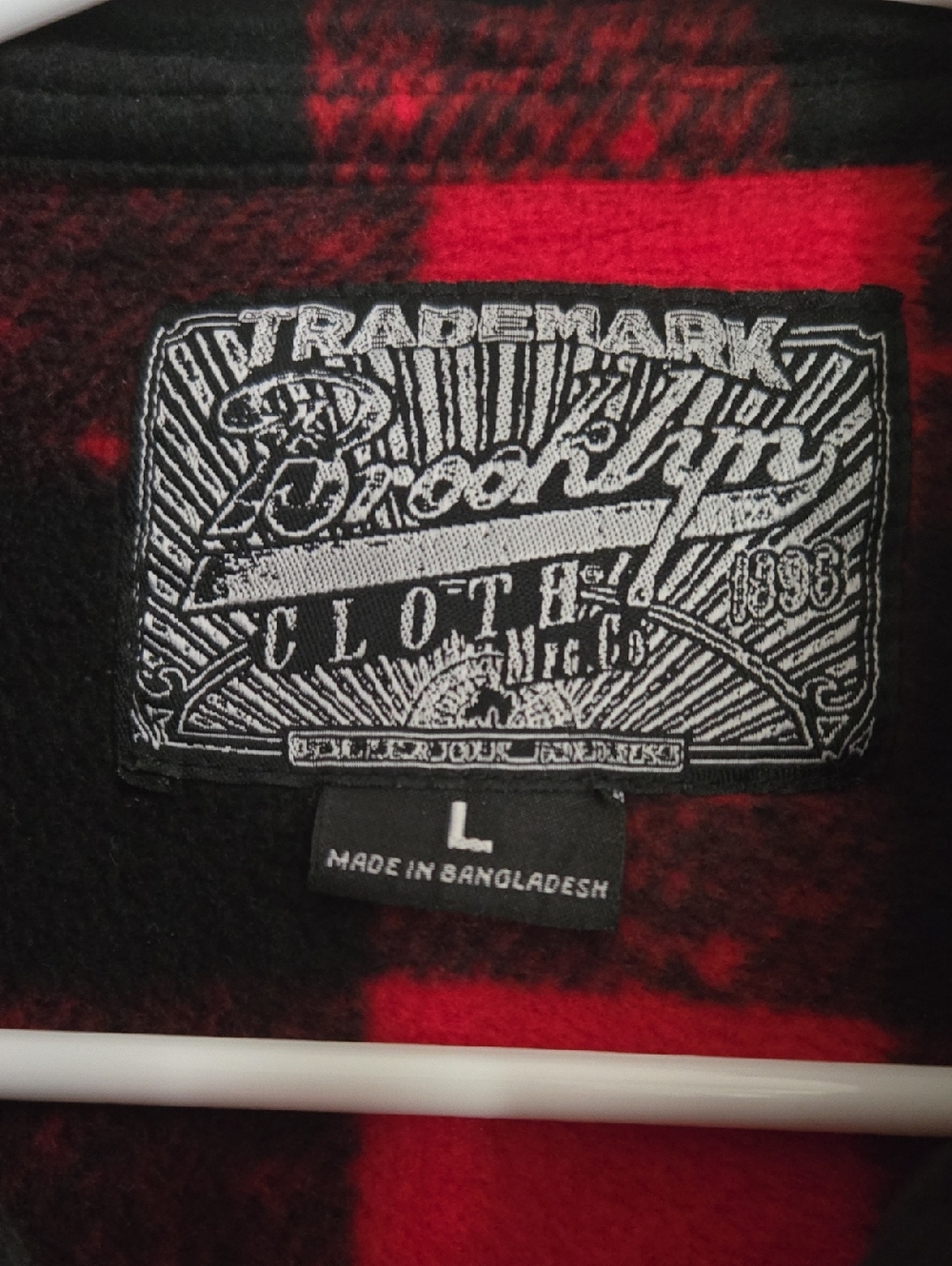 Brooklyn Cloth Red & Black Buffalo Plaid Button-Up Fleece Shirt - Picture 2 of 7